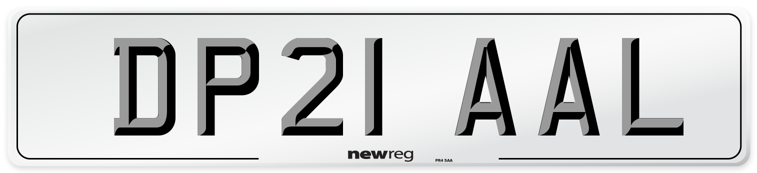 DP21 AAL Number Plate from New Reg
